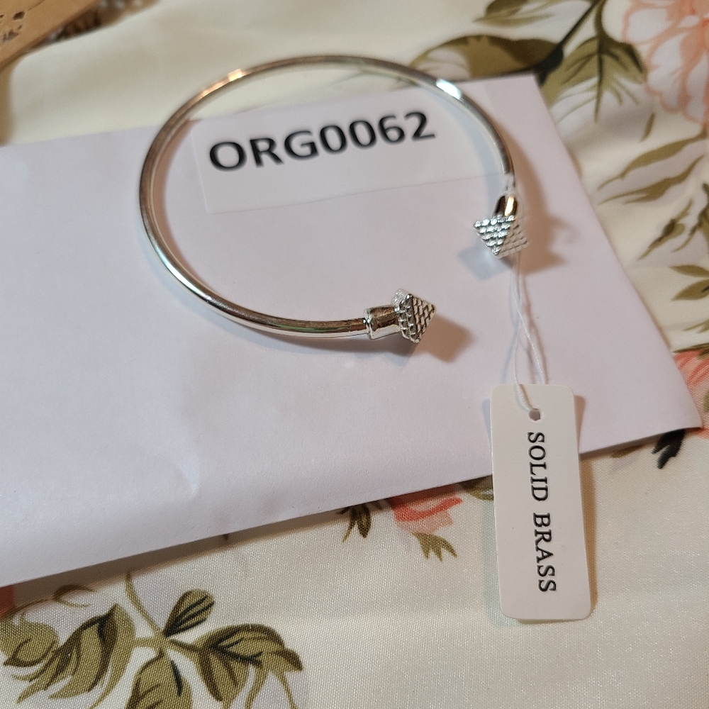 Elegant Silver Bracelet Solid Brass Bracelet - image 5